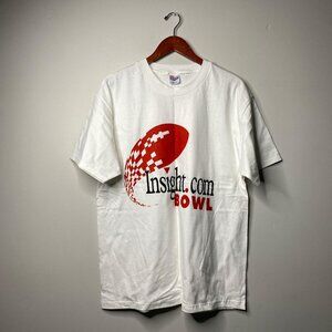 Y2K vintage white and red T-shirt inside.com size large 100% cotton